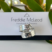 Hammered aluminium  adjustable ring by Freddie McLeod Tasmania