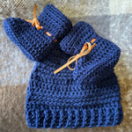 Newborn beanie and booties set