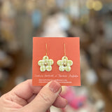 Dot Creative porcelain daisy earrings (on hook)