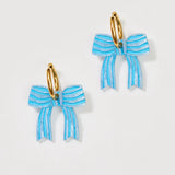 Martha Jean bow huggie earrings