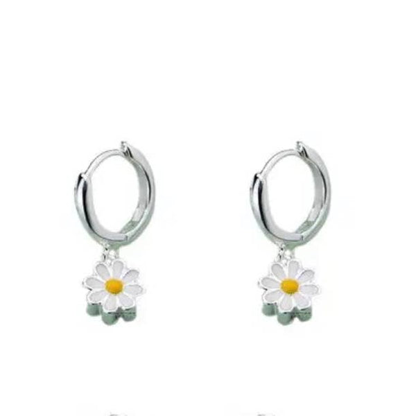 Daisy huggie earrings by Greenwood Designs