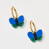 Martha Jean butterfly huggie earrings