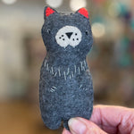 Hand-embroidered felt Tasmanian Devil