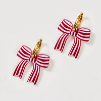 Martha Jean bow huggie earrings