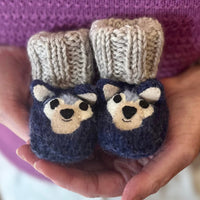 Bluey Hand-knitted booties