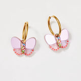 Martha Jean butterfly huggie earrings