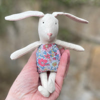 Mini fabric bunny by Little One Too