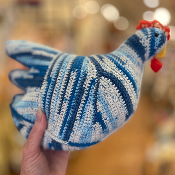 Emotional support crochet chicken