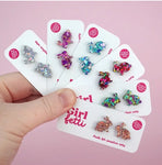 Girlfetti bunny acrylic stud earrings