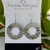 Stainless steel hook earrings by Freddie McLeod Tasmania