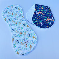 Dotti’s burp cloth with towelling back