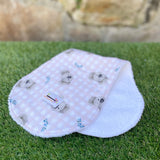 Dotti’s burp cloth with towelling back