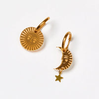 Martha Jean Erma and Venus earrings – gold mirror
